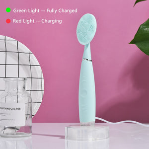 Ultrasonic Facial Cleansing Rechargeable Vibration Face Cleaning Brush Face Washing Pore Clean Massager Skin Care Tool