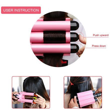 Load image into Gallery viewer, Hair Curling Iron 25mm/32mm Ceramic Crimpers Wavers Perm Splint Professional Triple Barrel Curler Hair Styling Tools Wave Wand