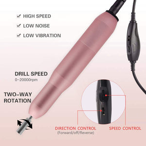 USB Electric Nail File Nail Sander Professional Nails Manicure Machine Manicure Pedicure Kit for Salon and Home Nail Art Tools
