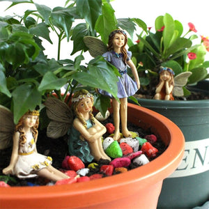 Fairy Garden - 6pcs Miniature Fairies Figurines Accessories for Outdoor or House Decor Fairy Garden Supplies