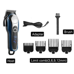 Powerful Rechargeable Hair Clipper Adjustable Electric Beard Hair Trimmer For Men Hair Cut Machine Lcd Display