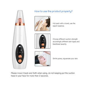 6 In 1 Electric Facial Blackhead Remover Vacuum Suction Pore Removal Deep Cleaning Face Cleanser +Nano Facial Steamer Sprayer