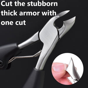 Black Toe Nail Clippers Nail Correction Thick Nails Ingrown Toenails Nippers Cutters Dead Skin Dirt Remover Pedicure Care Tool