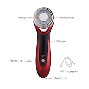 Rechargeable Electric Epilator Facial Massage Cleaner Detox And Acne Tool Color Light Face Deep Cleansing Skin Rejuvenation
