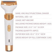 Load image into Gallery viewer, 4 in 1 Women&#39;s Electric Epilator USB Charging Portable Hair Remover Bikini Painless Shaver for Women Body Facial Eyebrow Trimmer