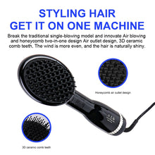 Load image into Gallery viewer, Hair Straightener Curler Comb Roller 1 Step Electric Ion Blow Dryer Brush 1000W Hair Dryer Hot Air Brush Styler and Volumizer