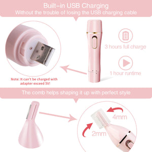 4 in 1 Electric Shaver For Women Hair Removal Rechargeable Trimmer For Women's Razor Leg Armpit Beauty Appliances Hair Remove