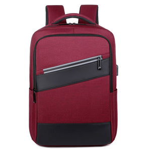 Backpack For Men Multifunctional Man's Business Bag USB Charging Waterproof Rucksack Male For Laptop Trolley Strap Design