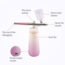 Load image into Gallery viewer, Rechargeable Facial Steamer Sprayer Nano Ionic Facial Steamer Oxygen Injection Sprayer Face Moisturizing SPA Skin Care Machine