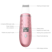 Load image into Gallery viewer, Ultrasonic Skin Scrubber Warmer Facial Cleanser Dirt Blackhead Removal Reduce Wrinkle Spot Face Whitening Lifting Machine