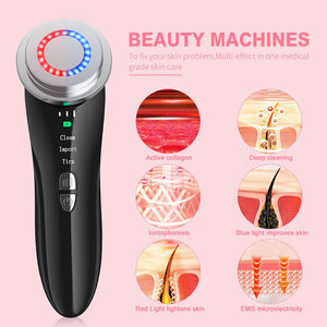 LED Photon Rejuvenation Therapy Skin Lifting Tighten Vibration Massage Device Face Eye Beauty Machine Facial Cleansing Tool