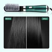 Load image into Gallery viewer, 3 In 1 Electric Hair Dryer Negative Ions Rotating Salon Brush Hair Straightener Curler Comb Roller Hairstyling Blow Dryer