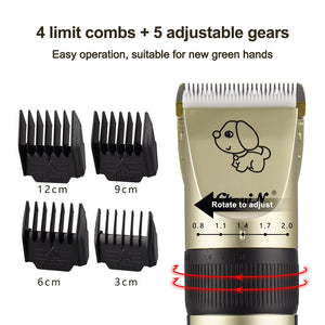 Electric Hair Clipper For Pet Hair Cutting Low Noise Ceramic Blade Hair Trimmer Dog Cat Rabbit Hair Removal Machine