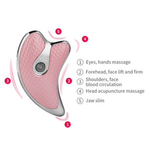 Electric Face Scraping Massage Wrinkle Removal Face Neck Body Guasha Slimming Lifting Massager Vibration Heating Beauty Device