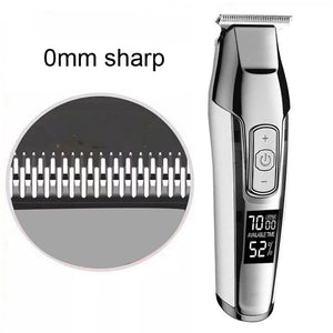 Large Capacity Battery Barber Professional Hair Trimmer Oil Head Carving Electric Hair clipper LCD Haircut Machine
