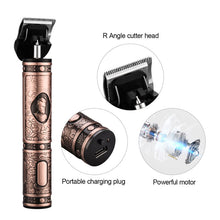 Load image into Gallery viewer, Electric Hair Clipper USB Rechargeable Men&#39;s Bread Trimmer 0Mm Bald Portable Haircut Steel Blade Cordless Shaver Hair Cutting