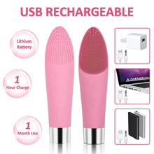 Load image into Gallery viewer, Electric Facial Cleansing Brush For Exfoliating,Massage And Deep Cleansing With Hair Remover Lady Razor Skin Care Tools