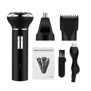 3 In 1 Electric Hair Shavers For Men Nose Beard Ear Trimmer Hair Clippers 3D Floating Blade Hair Cutter Razor Machine