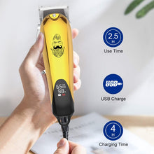 Load image into Gallery viewer, USB Rechargeable Hair Trimmer Men Clippers Baldhead Trimmers Barber Razor Shaver 10W Powerful Motor 6500PRM Hair Styling Tools