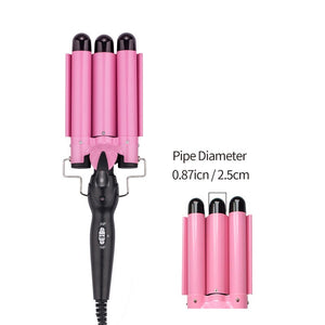 Hair Curling Iron 25mm/32mm Ceramic Crimpers Wavers Perm Splint Professional Triple Barrel Curler Hair Styling Tools Wave Wand