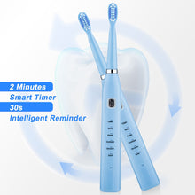 Load image into Gallery viewer, Electric Toothbrush USB Rechargeable Professional 6 Modes 6 Speeds Dental Care Waterproof Toothbrush Soft Bristles Teeth Whiten
