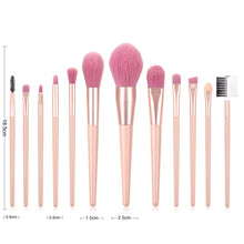 Load image into Gallery viewer, 12pcs Nude Pink Makeup Brushes Kit Beauty Make Up Tool Loose Powder Concealer Blush Eyeshadow Brush Cosmetic Set
