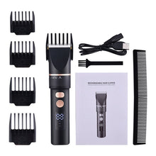 Load image into Gallery viewer, Electric Hair Clipper Usb Hair Trimmer Titanium Ceramic Blade Men Kids Cordless Hair Cutting Barber Machine Lcd Display