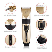 Load image into Gallery viewer, Professional Pet Dog Hair Trimmer Animal Grooming Clippers Cat Cutter Machine Shaver Electric Scissor Pets Nail Clipper Set