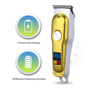 Digital Electric Hair Clippers Portable Hair Trimmer R-Blade Styling Barber Shavers Fast Charging Hair Cutter Machine