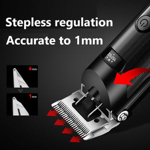 Barber Cordless Electric Hair Clipper Adjustable Blade Hair Trimmer Men Rechargeable Professional Haircut Machine