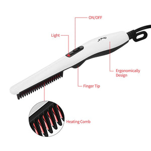 Hairbrush Hair Straightener Brush Electric Professional Straightening Flat Iron Styling Beard Hot Comb For Men Women 110-240V