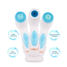 Load image into Gallery viewer, 3 In 1 Electric Facial Cleansing Brush Rotating Face Deep Cleaning Waterproof Skin Exfoliation Facial Massager