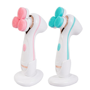 Waterproof Facial Brush Powered Facial Cleansing Spin Brush Electric Ultrasonic Face Cleaning Devices Mini 2 Cleanser Two Speed