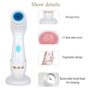 Cleansing Brush Sonic Face Rotating Cleansing Brush Facial Spa System Can Deeply Clean and Remove Blackheads