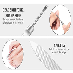 Toe Nail Clippers Nail Correction Thick Nails Ingrown Toenails Nippers Cutters Dead Skin Dirt Remover Pedicure Care Tool