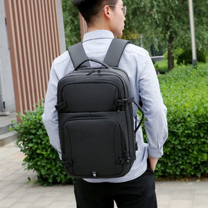 Mens Backpacks Multifunctional Waterproof Film Laptop Backbag Business USB Charging Wearable Personality Bag For Rucksack Man