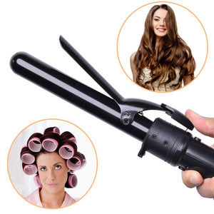 3 in 1 Professional Curling Iron and Wand Set - 0.3 to 1.25 Inch Interchangeable Ceramic Barrel Wand Curling Iron