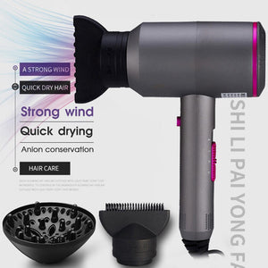 Professional 2000W Hair Dryer Cold and Hot Strong Wind Blow DC Motor with Concentrator/Diffuser/Lonic Induction Function