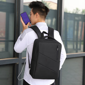 Business Backpacks For Men USB Charging Multi-function Bag For Laptop 15.6 Casual Waterproof Oxford Cloth Rucksack Man