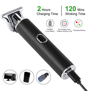 T Blade Trimmer Zero Gapped Trimmers 0mm Baldhead Hair Clippers for Men USB Rechargeable Clippers for Hair Cutting Machine