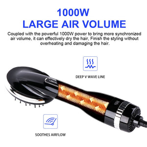 Hair Straightener Curler Comb Roller 1 Step Electric Ion Blow Dryer Brush 1000W Hair Dryer Hot Air Brush Styler and Volumizer