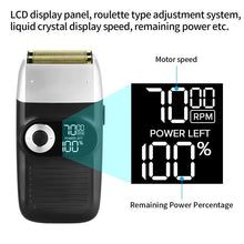 Load image into Gallery viewer, 2 In 1 Powerful Electirc Shaver + Hair Clipper For Men Portable Beard Trimmer Haircut Machine Rechargeable Razor Led Display (Black)