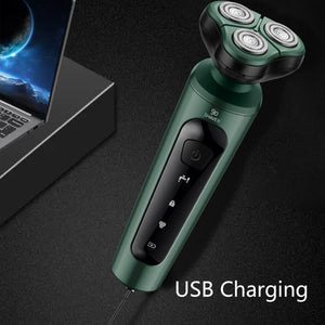 4 In 1 Rechargeable Beard Trimmer Electric Shaver For Men Waterproof Hair Clippers Nose Ear Trimmer Face Cleaning Brush Machine