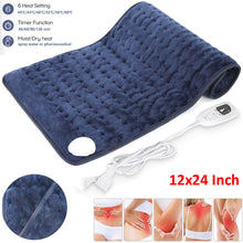Load image into Gallery viewer, Microplush Electric Blankets Heating Pad Abdomen Waist Back Pain Relief Winter Warmer Heat Controller for Shoulder Neck Spine