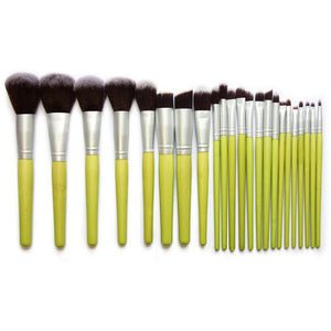 Green Bamboo Makeup Brushes Full Set Eco-friendly Powder Blush Concealer Foundation Blooming Eyeshadow Make Up Kit Tool