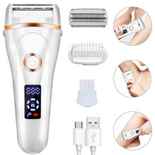 Load image into Gallery viewer, Electric Razors for Women Ladies Electric Shaver for Legs and Underarms Cordless Rechargeable Body Hair Remover with LED Display