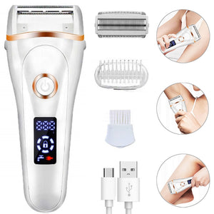 Electric Razors for Women Ladies Electric Shaver for Legs and Underarms Cordless Rechargeable Body Hair Remover with LED Display