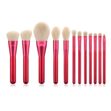 Load image into Gallery viewer, 12pcs Red Wood Makeup Brushes Set Bronzer Sculpting Blush Concealer Brush Professional Cosmetic Beauty