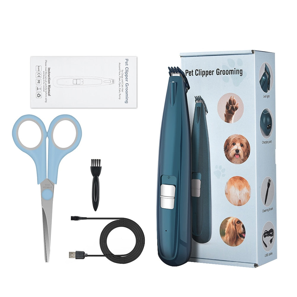 Professional Pet Dog Hair Trimmer Animal Grooming Clippers Cutter Shaver Machine Dogs Hair Cleaning Accessories