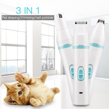Load image into Gallery viewer, 3 In 1 Professional Pet Cat Dog Hair Trimmer Rechargeable Electric Animal Clippers Hair Cutting Shaver Machine Feet Hair Remover (As is shown)